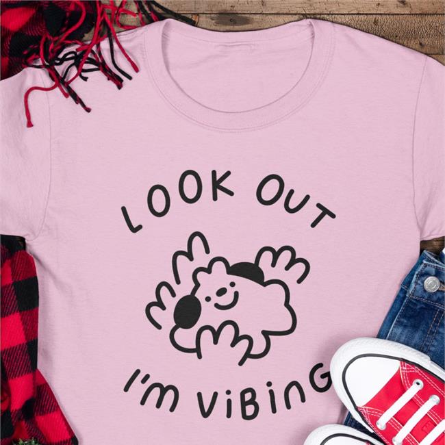 Hey Hey Momo Shop Merch Look Out I'm Vibing Tee Shirt Momo Draws