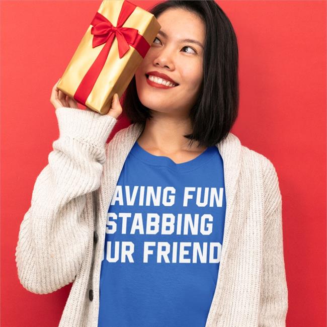 Weird Thrift Store Shirts Having Fun Stabbing Your Friends Cap Hat