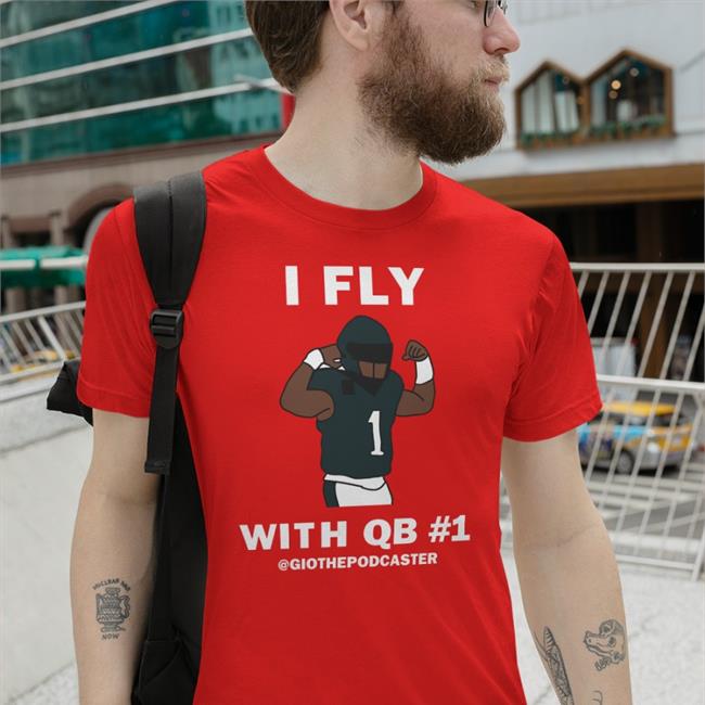 Bonfire Shop I Fly With Qb 1 Tee Shirt By Shannon Algarin The Giovanni Show Podcast Bonfire I Fly With Qb 1 Shirt By Shannon Algarin