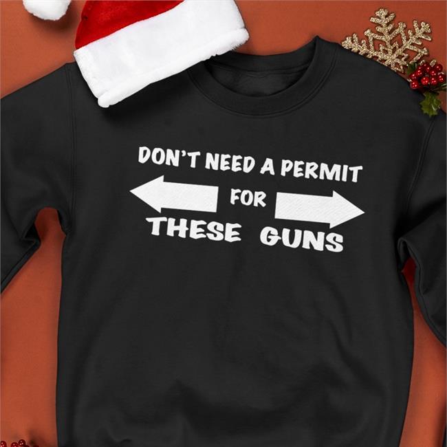 Evan Peters Don't Need A Permit For These Guns Long Sleeve T Shirt