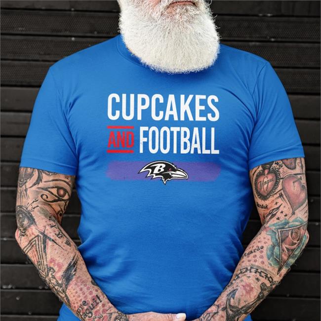 Cupcakes And Football Baltimore Ravens T Shirts Duff Goldman