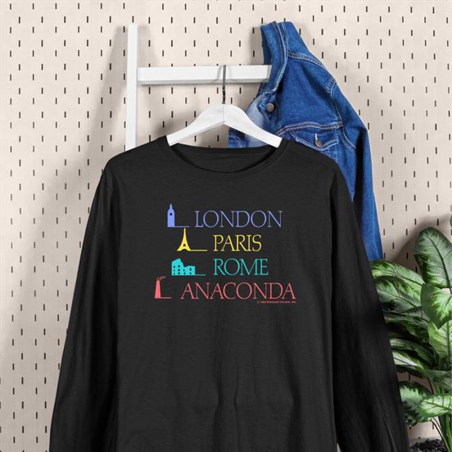 London Paris Rome Anaconda Tee Shirt 1989 Brindar Design