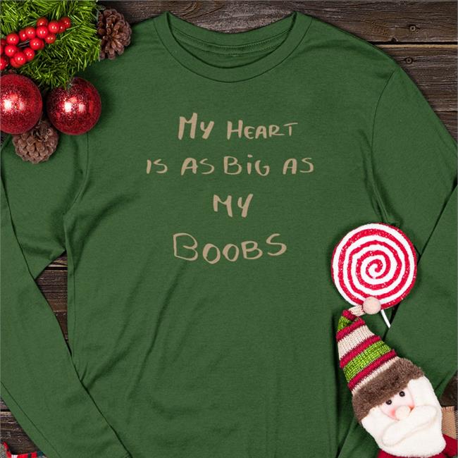 LappanArt My Heart Is As Big As My Boobs T Shirt