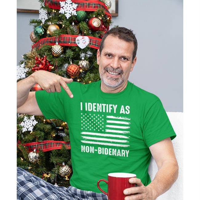 I Identify As Non-Bidenary American Flag Shirt Matt