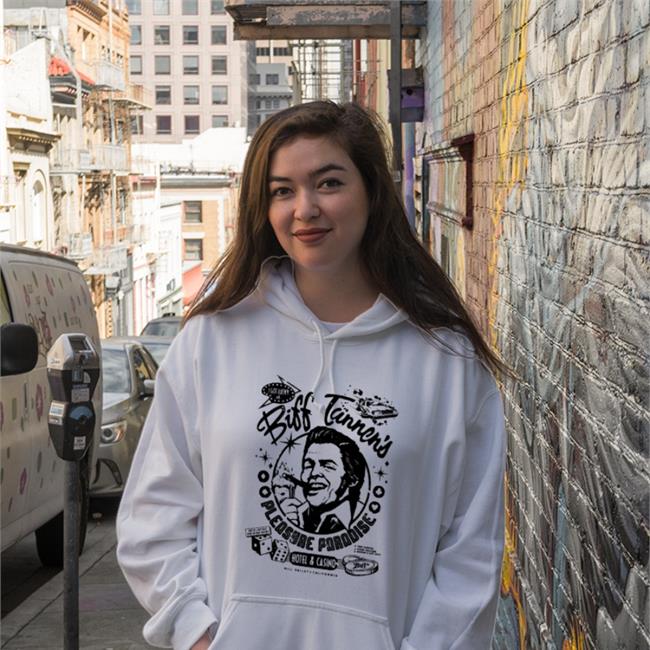 Fright-Rags Merch Biff Tannen's Pleasure Paradise Hoodie Frightrags