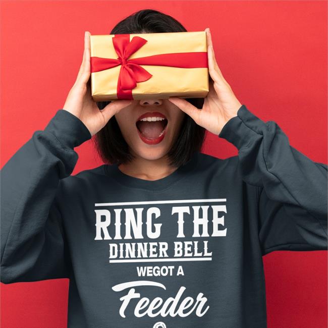 Piki Bruh Ring The Dinner Bell We Got A Feeder Shirt Blue