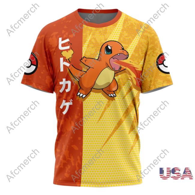 Official Anime Ape Clothing Charmander Attack Pokemon Tshirt Animeape