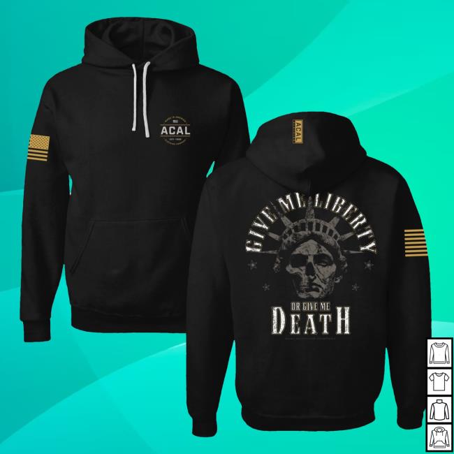 Official Acal Clothing Shop Merch Give Me Liberty Popover Hoodie