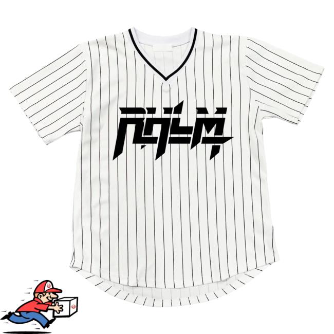 Official Anuel Aa Clothing Store Shop Anuelmerch RHLM Real Hasta La Muerte White Pinstripe Baseball Jersey Shirt Anuelaa Merch