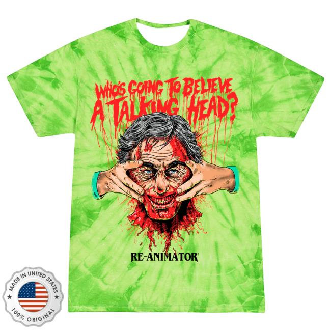 Official Cavity Colors Re-Animator: Talking Head - Tshirt (Re-Agent Green Tie Dye)