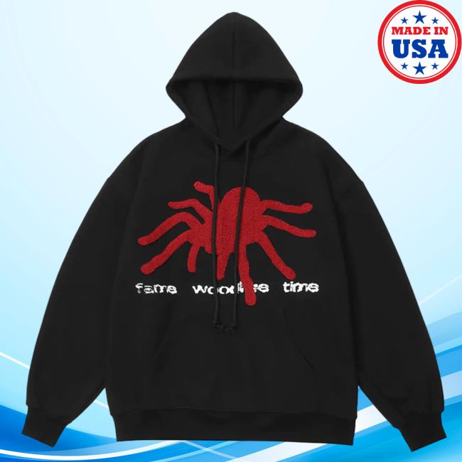 Lemandik Dark Style Crewneck Sweatshirt Black Flocked Spider
