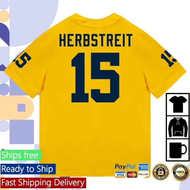 The M Den Michigan Wolverines #27 Jasper Parker Student Athlete Maize Football Jersey Top Shirt