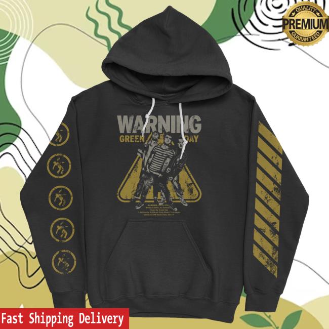 Official Green Day Apparel Clothing Merch Store Green Day Warning Sign Crew GreenDay Shop