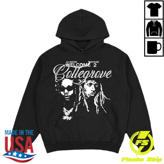 2 Chainz Official Merch Store Collegrove Photo Short Sleeve Shirt On Black 2 Chainz & Lil Wayne Clothing Shop