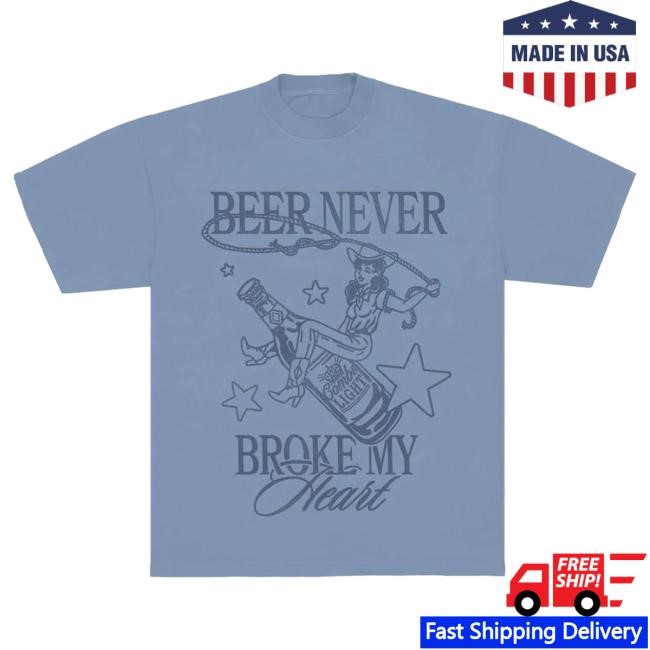 Official Luke Combs Merch Store Luke Combs Beer Never Broke My Heart Shirt