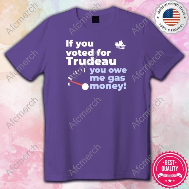Canada Proud Merch If You Voted For Trudeau You Owe Me Gas Money Hooded Sweatshirt Canadaproudstore