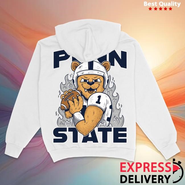 Official Kiwiclo Nittany Lion Mascot Popover Hoodie White