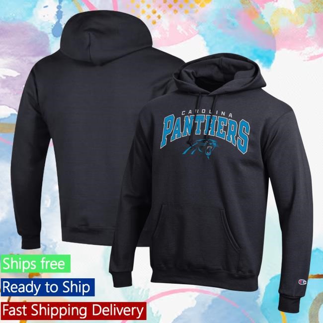 Black Champion NFL Football Carolina Panthers Powerblend Heavy
