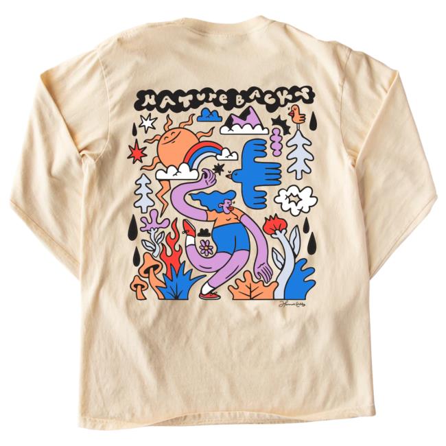 Official Nature Backs Clothing Naturebacks Dreamer Long Sleeve Tshirt Natural