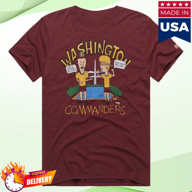 Official Homage Merch Store Homage Beavis And Butt-Head X Washington Commanders Monument Tee Homage Apparel Clothing Shop