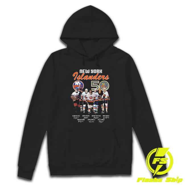 New York Islanders 50 Years Signatures Hoodie