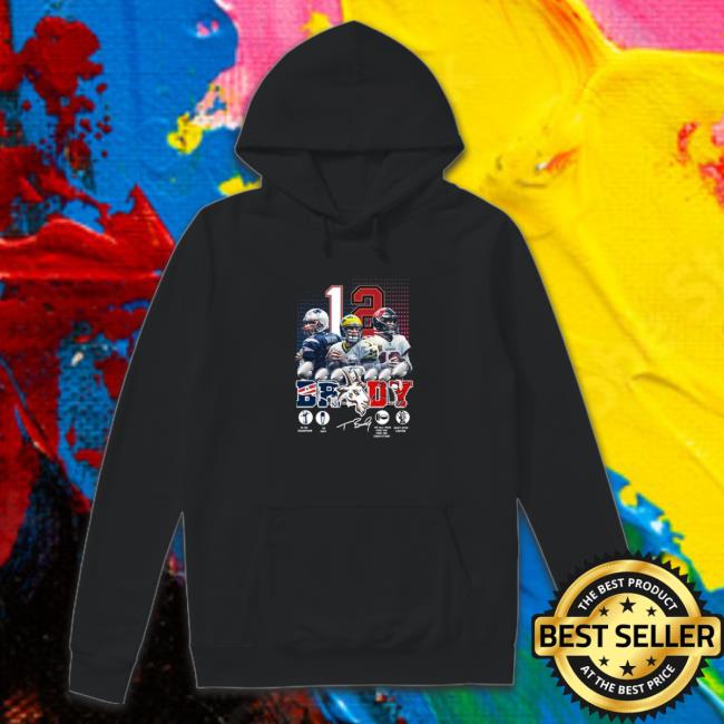 New England Patriots vs Tampa Bay Buccaneers Tom Brady 12 2022 signature Sweatshirt