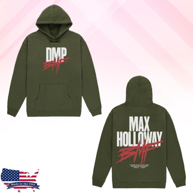 Official Max Holloway Merch Store DMP/BMF Army Green T-Shirt Max Holloway Apparel Clothing Shop MaxHolloway