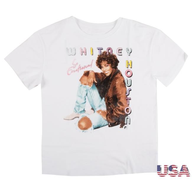 Official Whitney Houston Clothing Whitney So Emotional Kids Hot Shirt