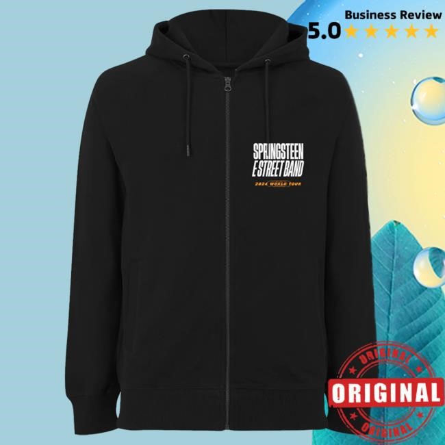 Officia Bruce Springsteen Merch Store Springsteen & The E-Street Band 2024 World Tour Zip Attractive Hoodie