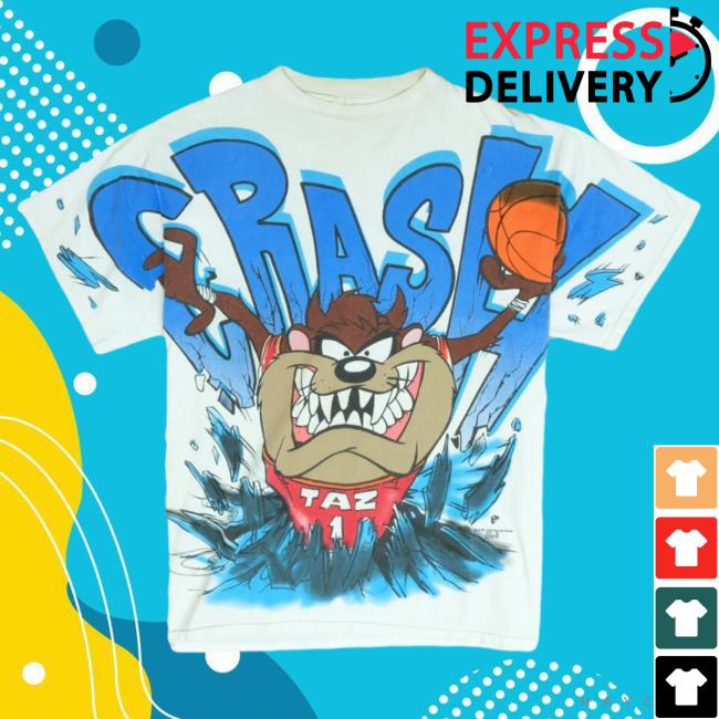 Official Throwback Vault Vintage Taz Crash Basketball Looney Tunes Shirt 2023 All Over Print Aop 1995 90S