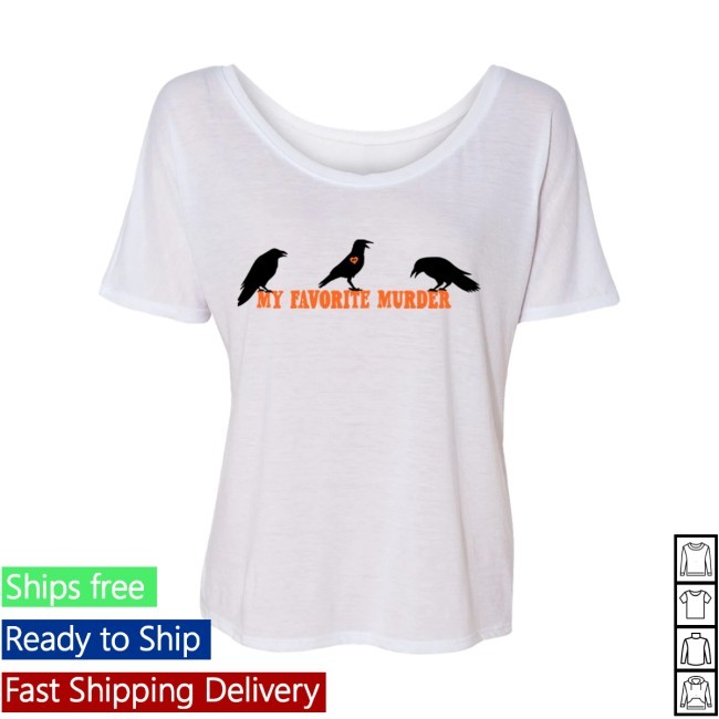 Ladies MFM Crows Slouchy Shirt Exactly Right Media Official Podcast Merchandise