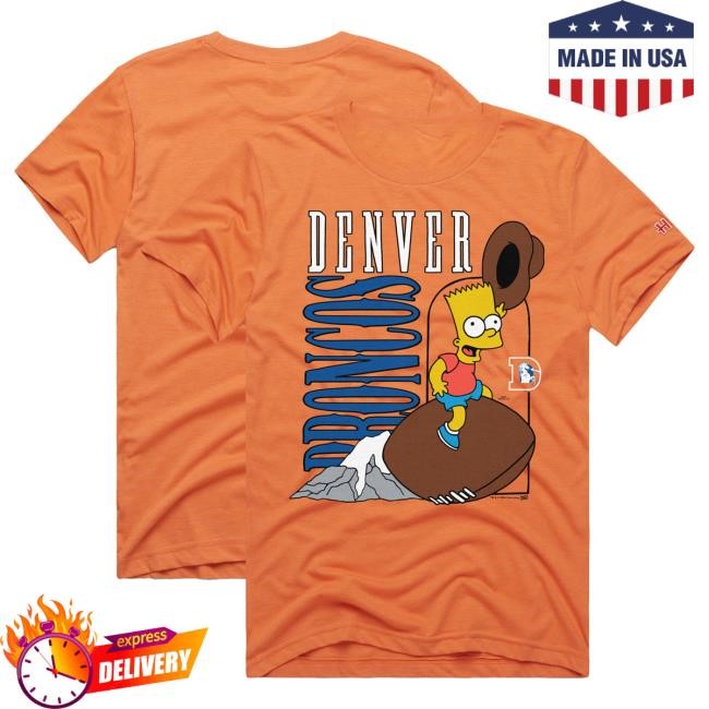 Official Denver Broncos Homage x The Simpsons Unisex New Shirt - Orange