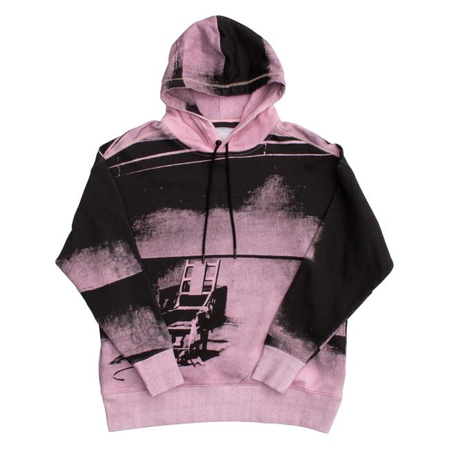 Official The Brant Foundation Warhol Pink Electric Chair Pull Over Hoodie BrantFoundation