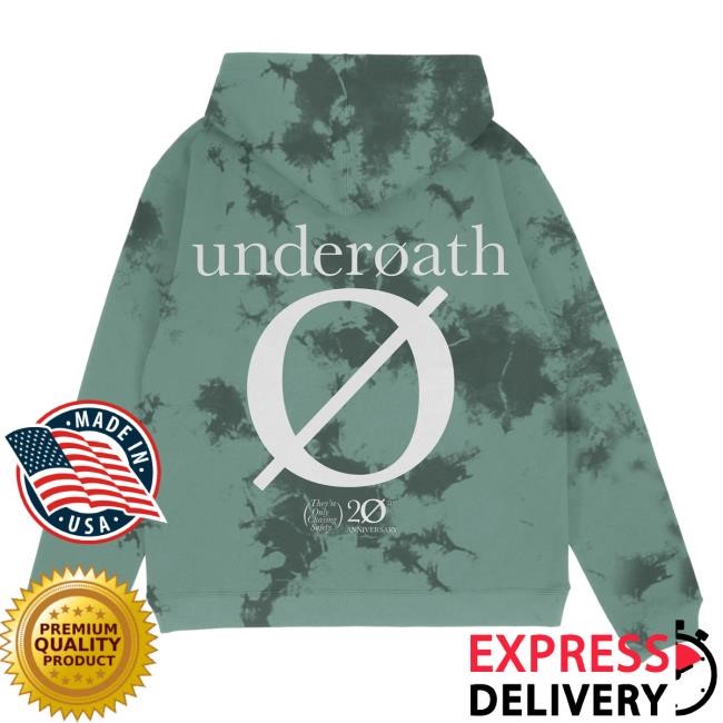 Official Underoath Merch Underoath TOCS Teal Tie Dye Hoodie