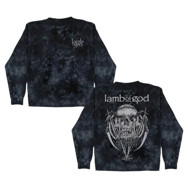 Official Lamb Of God Merch Store Shop Bladeskull Tie Dye Sweatshirts Lambofgod Tie-Dye
