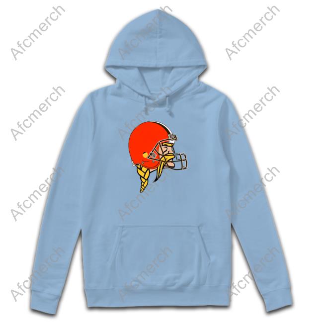 Official Minnesota Vikings Logo Wearing Cleveland Browns Logo Tee