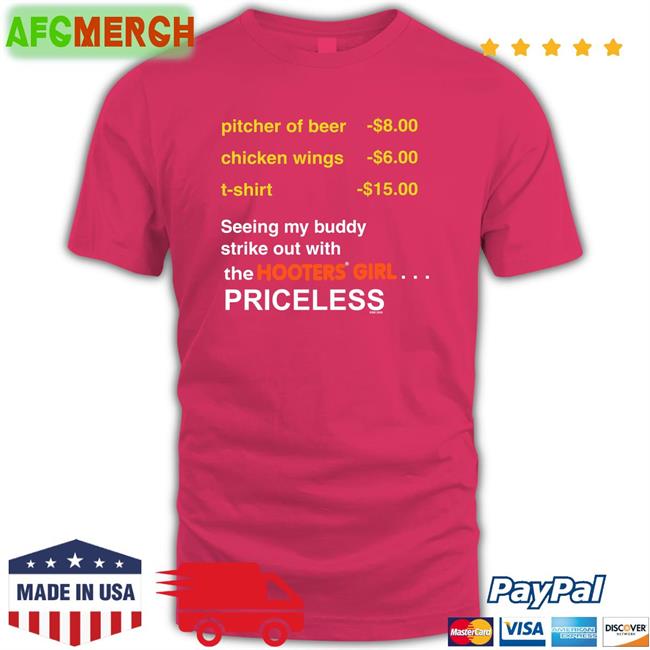 Pitcher Of Beer Chicken Wings Hooters Girl T-Shirt