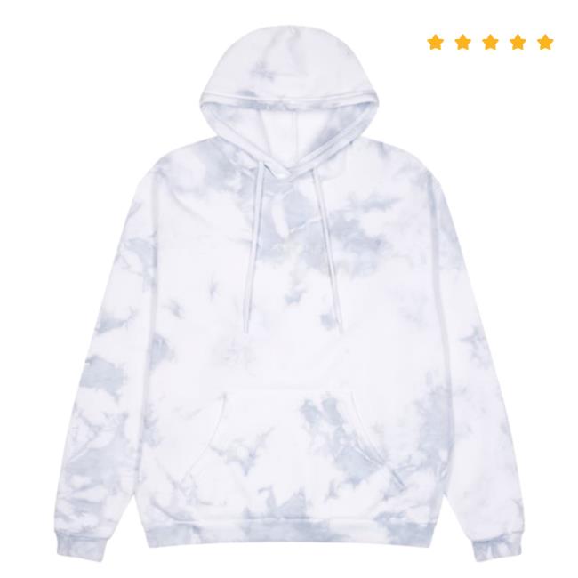Official Wolf And Badger Clothing Hello Charlie Hoodies Tie Dye Blue Multicolour Wolfandbadger