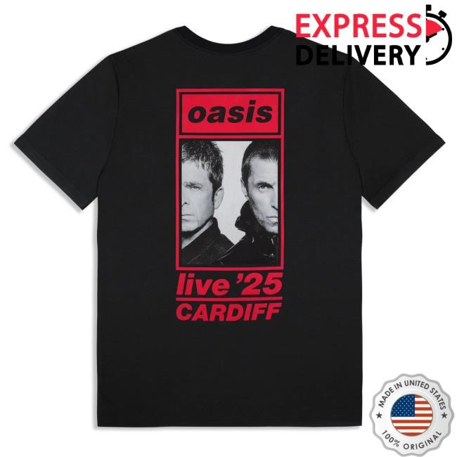 Official Oasis Live '25 Cardiff Event 5th July Shirt Black