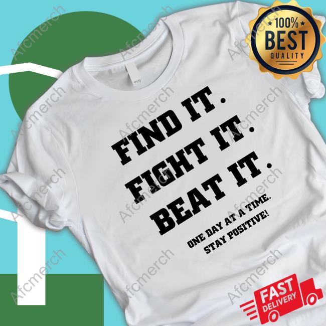Redbird Ribbon Walk Find It Fight It Beat It One Day A Time Stay Positive Tee Shirt