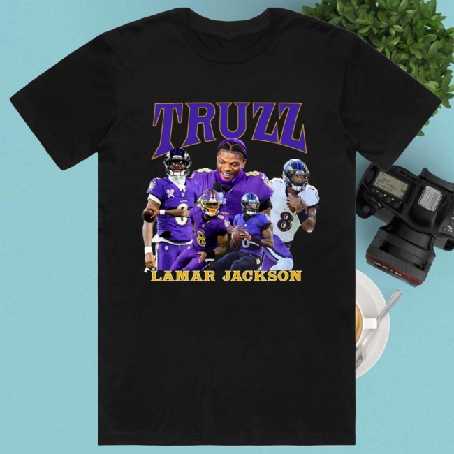 Lamar Jackson Truzz Shirt Era 8 Apparel Lamar Jackson Truzz New Tee Era 8 Apparel