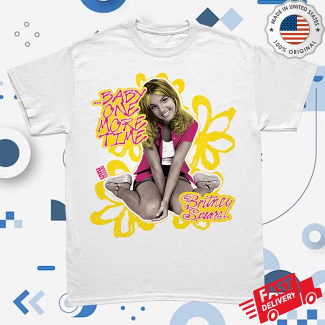 Official Britney Spears Merch Store Britney Spears ...Baby One More Time 25th Anniversary White Shirt New Britney Spears Apparel Clothing Shop BritneySpears