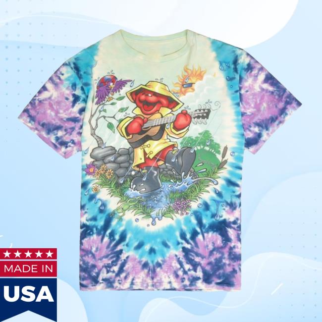 Official Vintage Grateful Dead Here Comes Sunshine Liquid Blue Tie Dye Top Shirt Band 2000