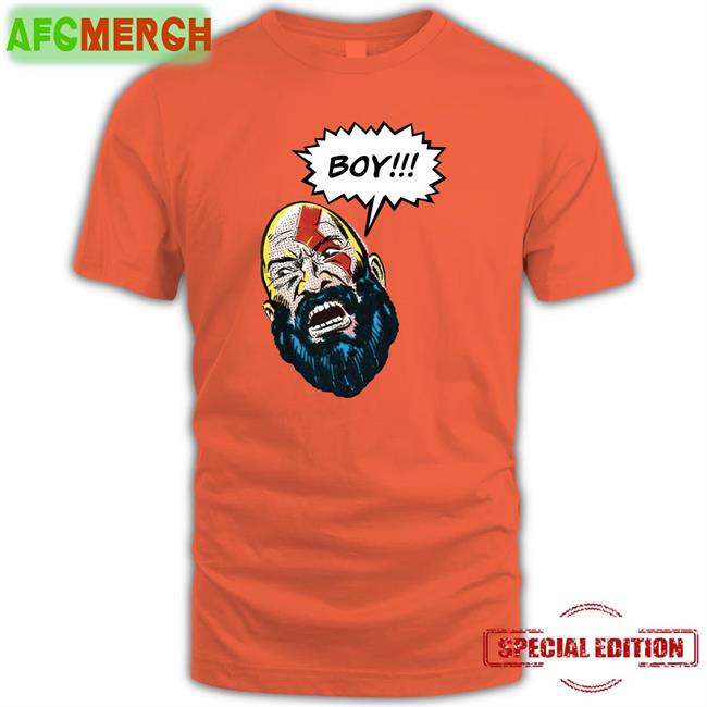 Boy God Of War Kratos Baseball Sleeve Tee