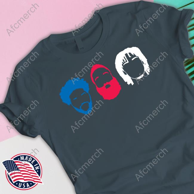 Philadelphia 76Ers Big 3 Joel Embiid James Harden Tyrese Maxey Tee James Harden