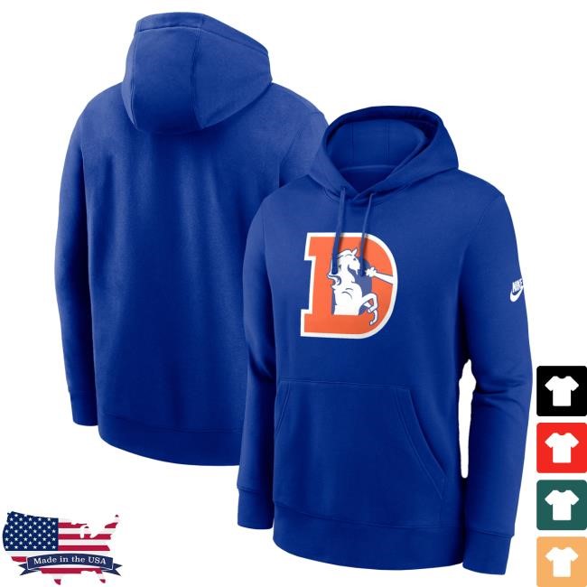 Official Denver Broncos Shop Men's Nike Royal Denver Broncos Club Attractive Hoodie DenverBroncos