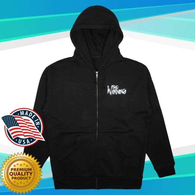 Official The Warning Merch Store The Warning Bolt Zip Up Popover Hoodie (Tour Exclusive The Warning Clothing Shop