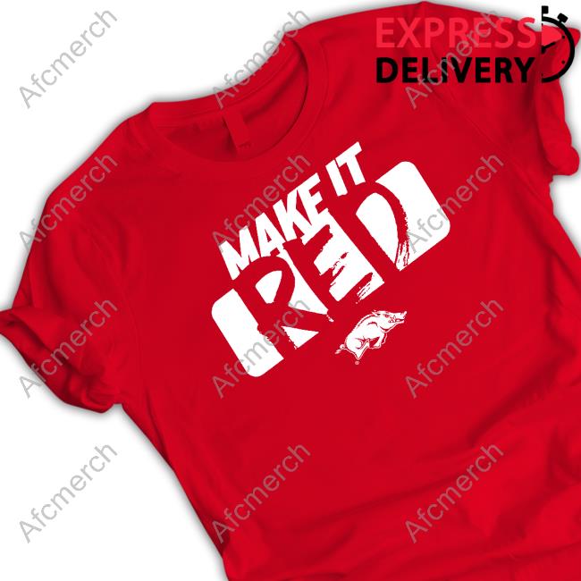 Arkansas Razorbacks Make It Red Long Sleeve Tee