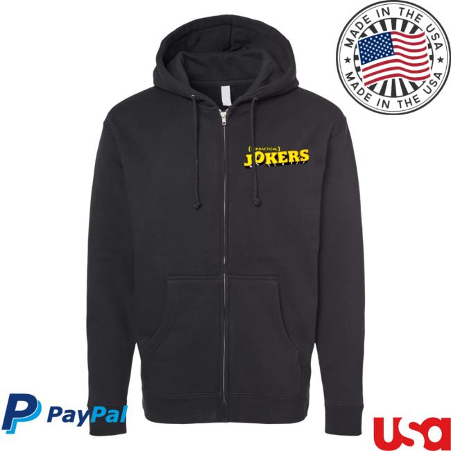 Impractical Jokers Store Shop Black Caricature Logo Zip Up Pull Over Hoodie ImpracticalJokers