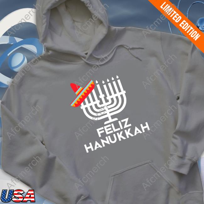 Feliz Hanukkah Long Sleeve Tee Feliz Hanukkah Tee Shirt Noah Fence